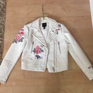 White leather jacket